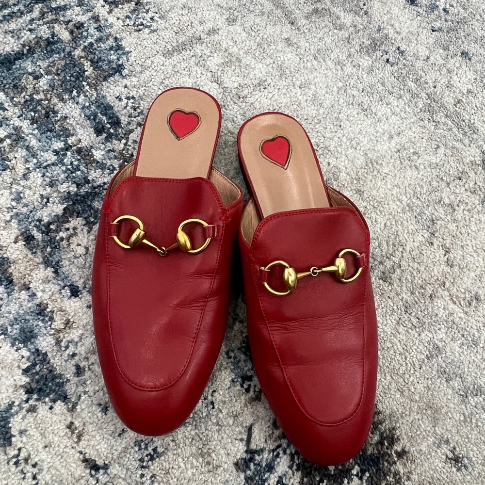 Red Slide Loafers